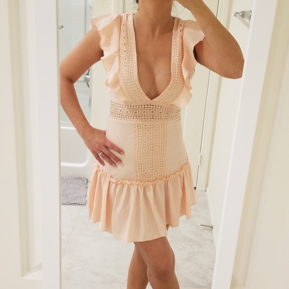 Free People Peach Mini Dress